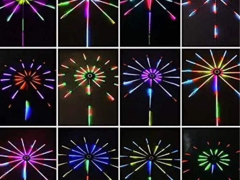 Hélices lumineuses "feu d'artifices"